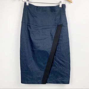 SARAH PACINI Linen Blend Lagenlook Skirt 6